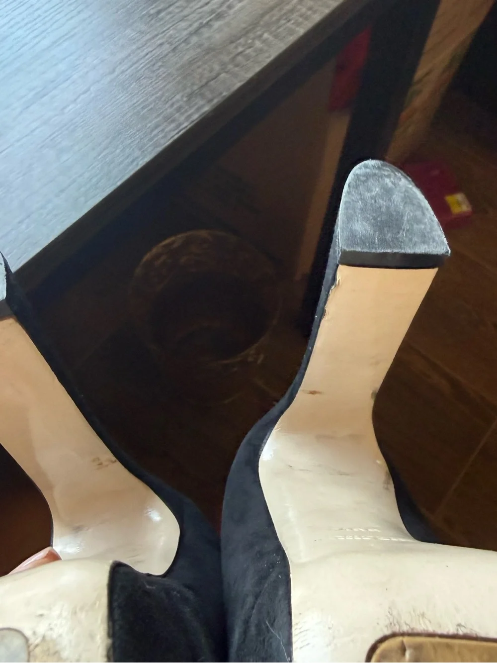 miu miu 38.5 Black Suede Platform High Heel Pumps